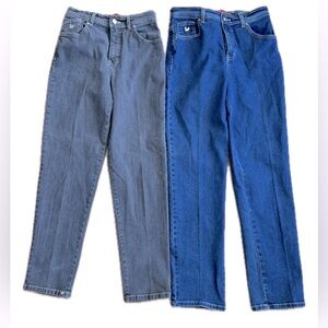 Gloria Vanderbilt Women's Jeans Bundle – Size 6 Short – Medium Blue & Gray Wash